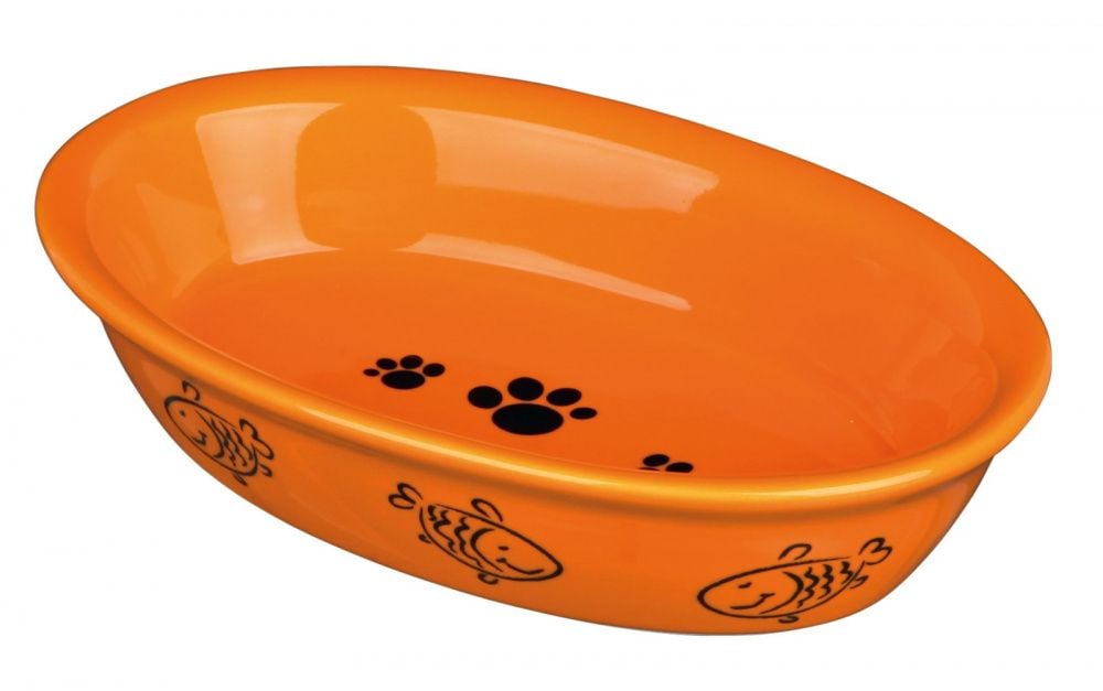 Castron Trixie Ceramica Pentru Pisici Oval 0.2 l/15 × 10 cm 24495