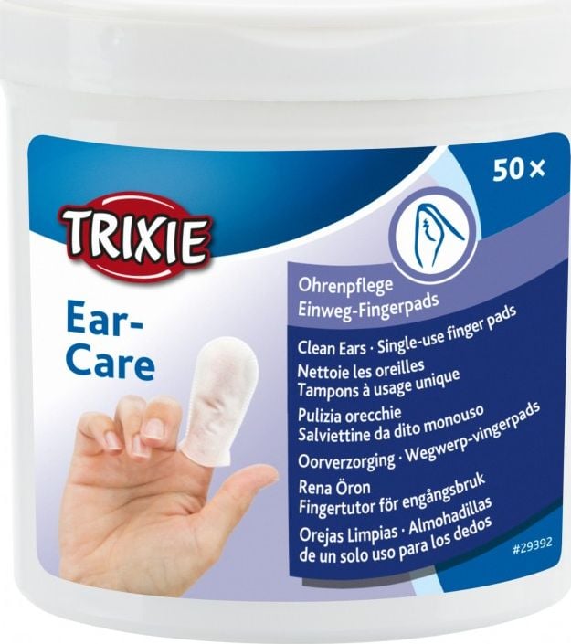 Trixie Overlays petale pentru curățarea urechilor unui câine pisică 50buc universal