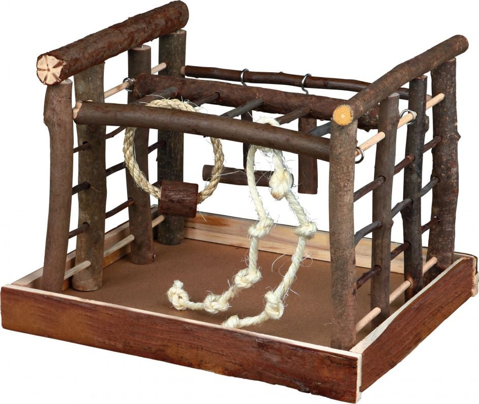 Loc de joaca Trixie lemn natural pentru pasari 35 × 25 × 29 cm 5661