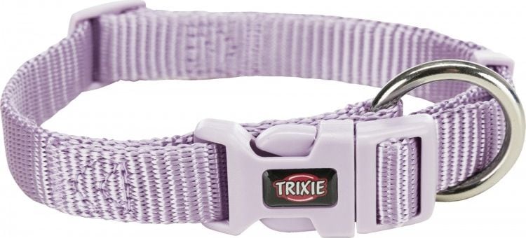 Zgarda pentru câini Trixie Premium, liliac deschis, XS–S: 22–35 cm/10 mm