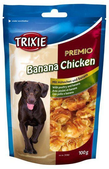 Recompensa Trixie Premio pentru caini cu gust de banana si pui 100 g 31582