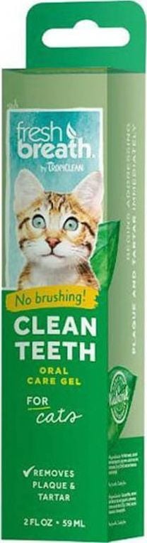 Tropiclean Tropiclean Fresh Breath Clean Teeth Gel Cat - gel de igienă orală pentru pisici, 59 ml universal