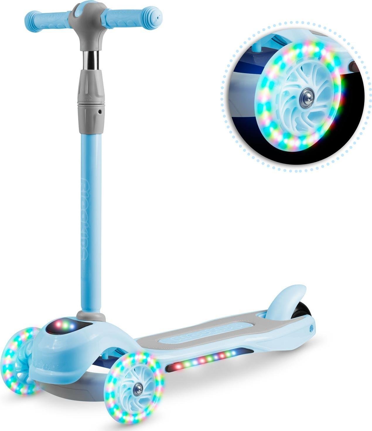 Trotineta cu roti cu led ricokids piko 765003 - albastru