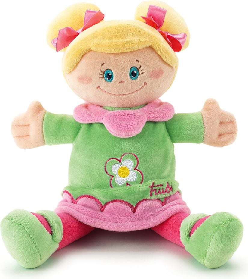 Trudi Doll, o jucărie drăgălaș într-o rochie verde (64093)