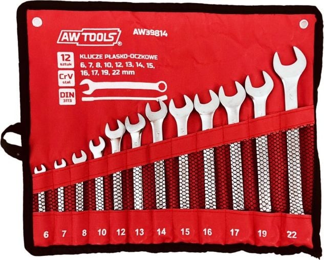 Trusa chei, set complet, 12pcs, 6mm-22mm, AW Tools-AW39814