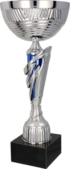 Tryumf Puchar metalowy srebrno-niebieski T-M (7156E)