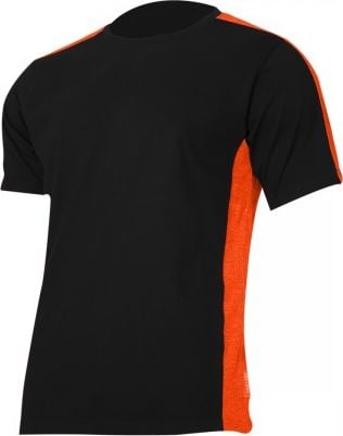 T-shirt 180g / M2, M negru și portocaliu (L4023002)