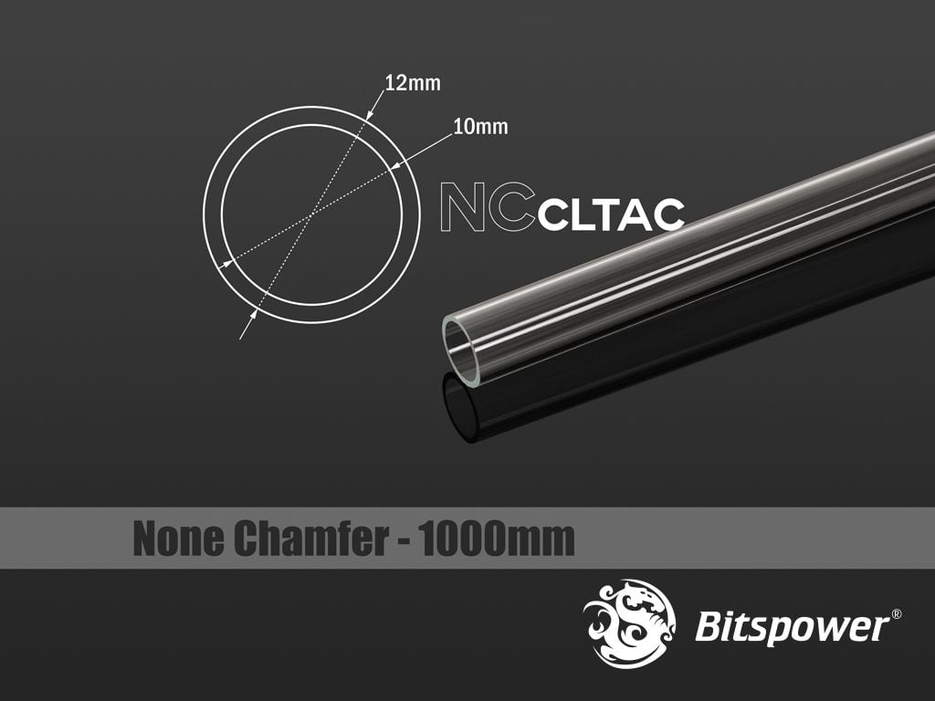 Tub BitsPower Crystal Link 12/10mm, 1000mm, transparent (BP-NCCLT12AC-L1000)