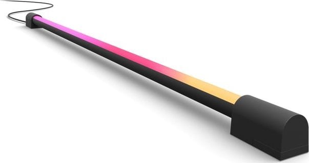 Tub LED RGB luminos Philips Hue Play Gradient compact, pentru TV 40-55`, 1540 lm, lumina alba si colorata, 87.7cm, Aluminiu, Negru