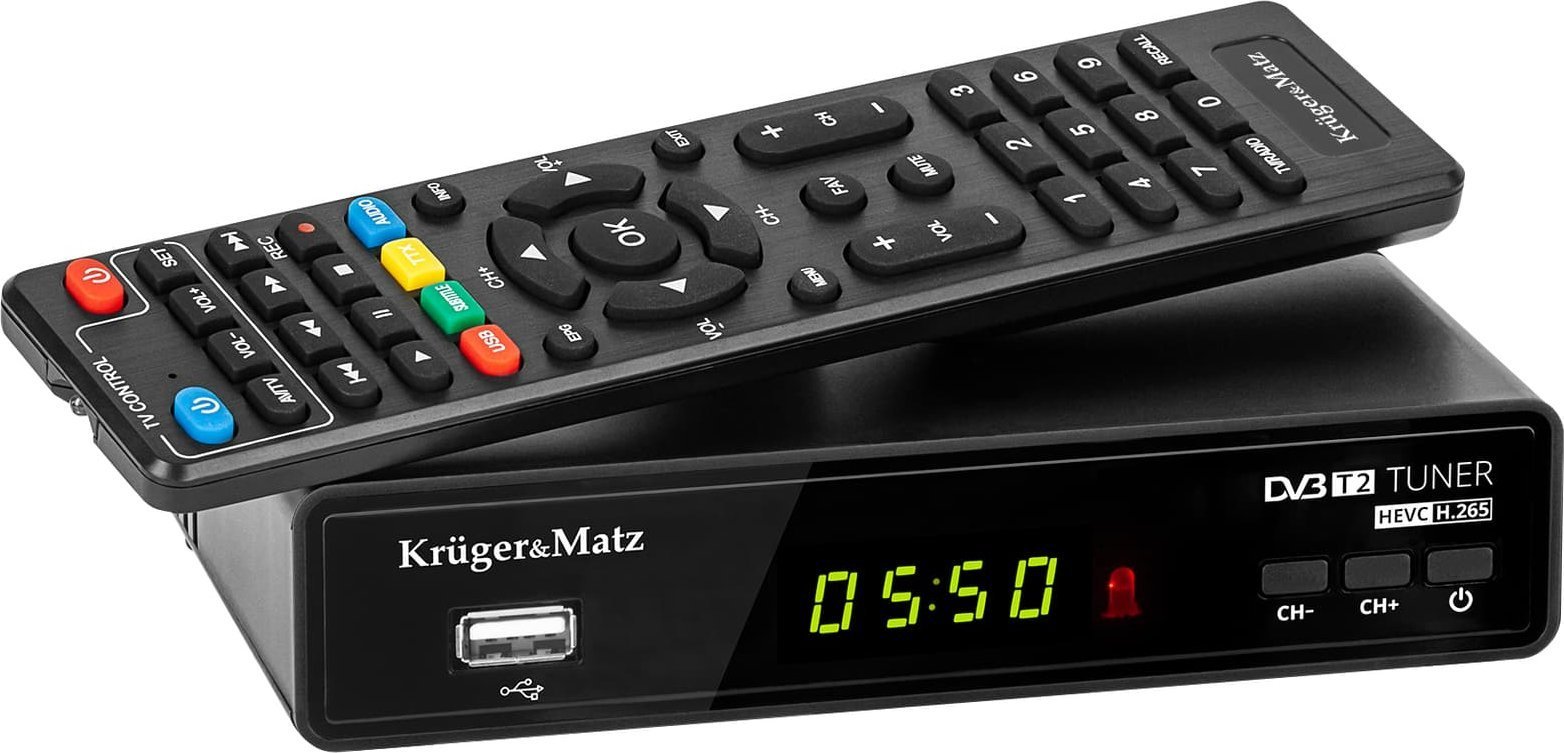 Tuner DVB-T2 H.265 HEVC Kruger&Matz KM0550C