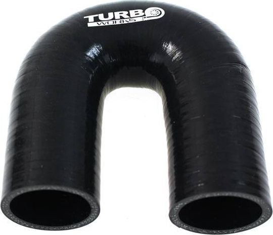 TurboWorks Kolanko 180st TurboWorks Black 63mm
