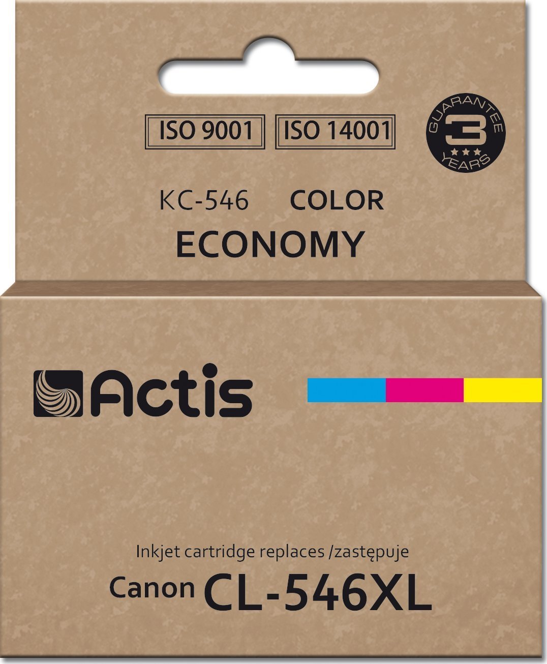 Cerneală Actis Cerneală Actis KC-546 (înlocuitor Canon CL-546XL; Supreme; 15 ml; 180 de pagini; roșu, albastru, galben).