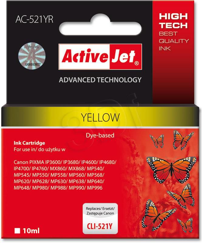 Toner activejet cerneala-521YR AC / CLI-521Y (galben)