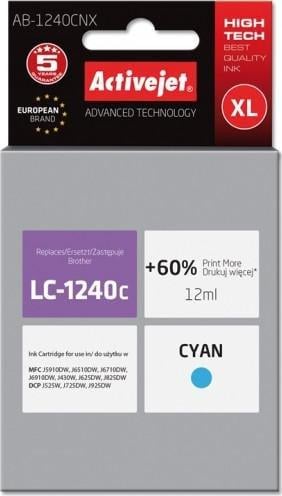 Cerneală Activejet Cerneală Activejet AB-1240CNX (înlocuire Brother LC1240C/1220C Supreme 12ml albastru)