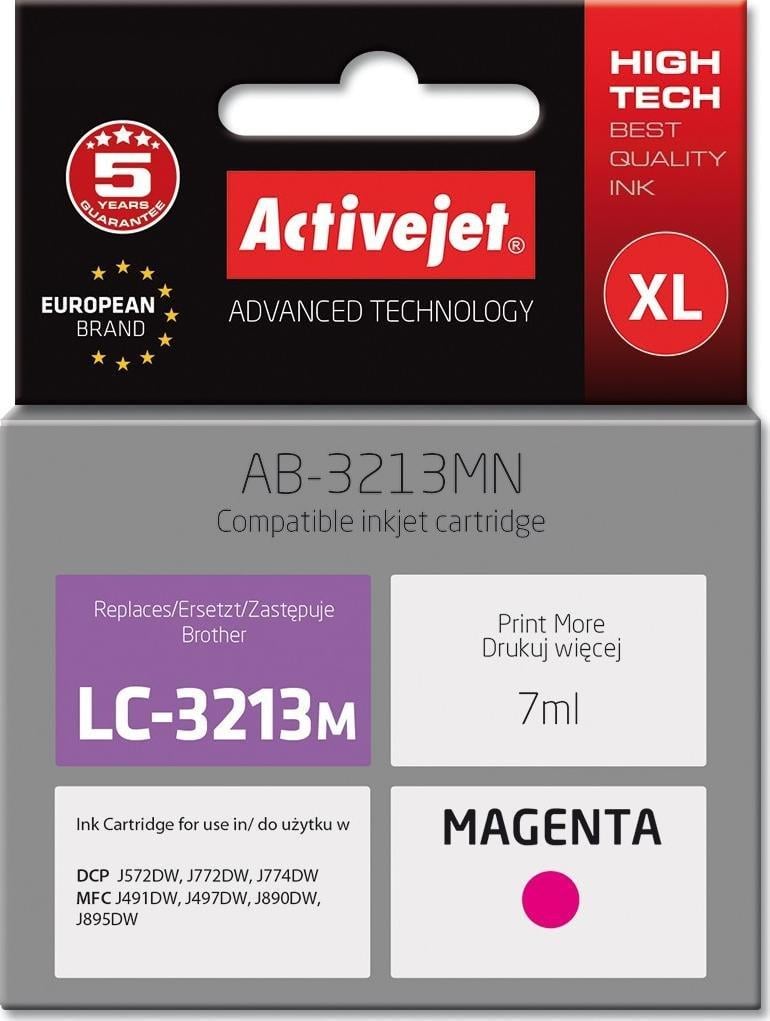 Cerneală Activejet Cerneală Activejet AB-3213MN (înlocuitor Brother LC3213M; Supreme; 7 ml; magenta)