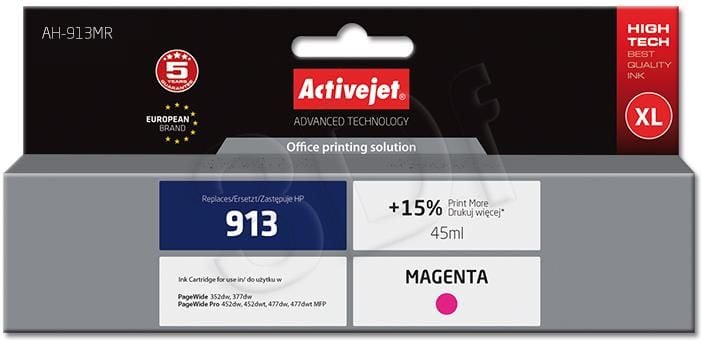 Ink-913MR AH / 913 HP F6T78AE (Magenta)