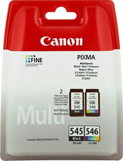 Cerneală Canon Set de cerneală Canon PG-545/CL-546 PG545/CL546 8287B005, negru și color, PG-545+CL-546