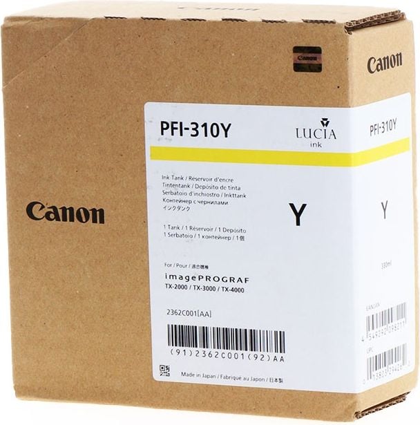 Cartus cerneala PFI-310Y galben Canon 330ml