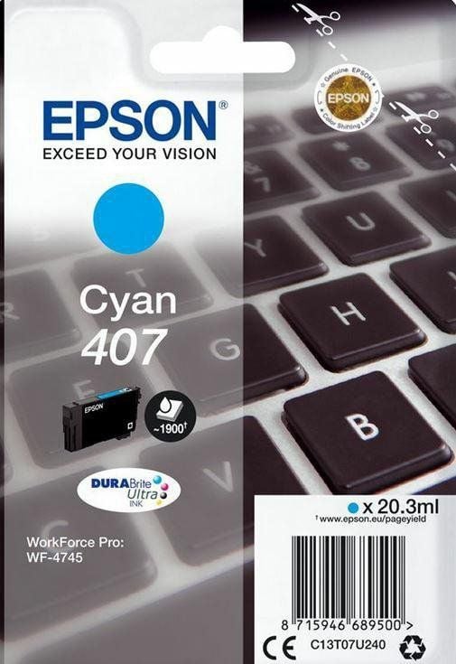 Cerneală Epson Cerneală Epson Wf-4745 C13T07U240 Cyan 1900 pagini 20,3 ml