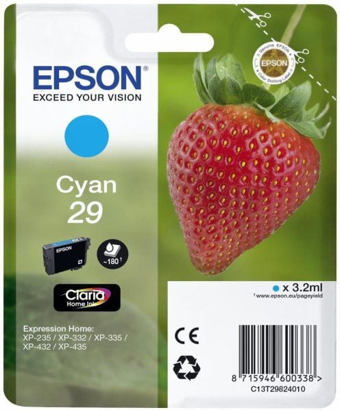 Cerneală Epson Cerneală C13T29824022, T29 (cian)