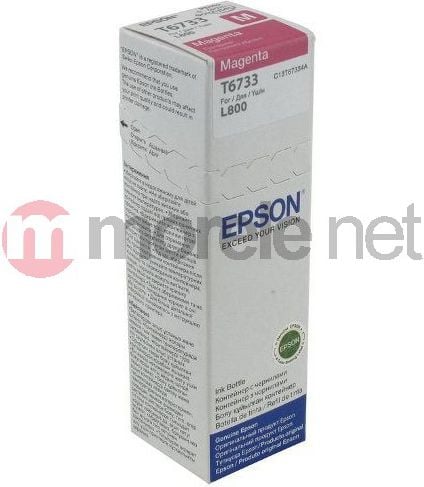 Flacon Epson T6733, original, pentru imprimantele L800, L805, L810, L850, L1800 70 ml, magenta