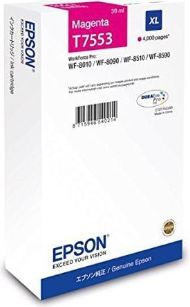 Cartus cerneala Epson T75534, 4000 pagini, pentru WF-8590DWF, WF-8090DW, WF-8510DWF, WF-8010DW