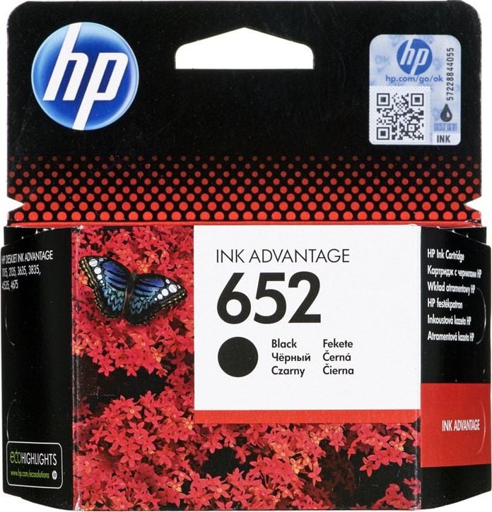 Cerneală HP HP Ink F6V25AE No.652 Black HP652