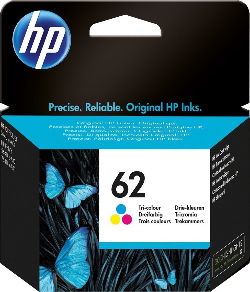 Tuş HP HP Negru HP 62 C2P06AE Color 135str