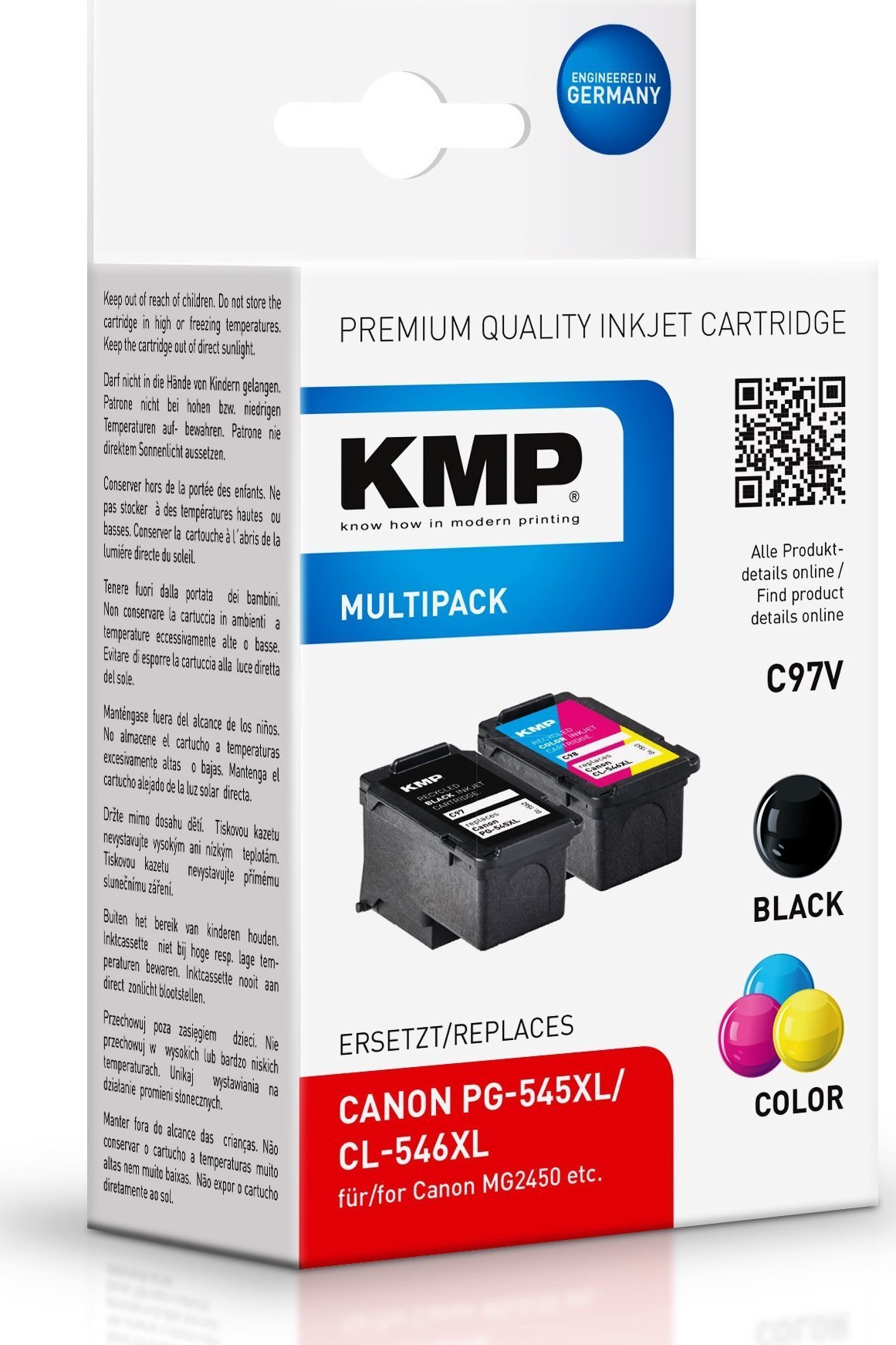 Cerneală KMP KMP C97V Multipack BK/Color comp. in. Canon PG-545/CL-546 XL