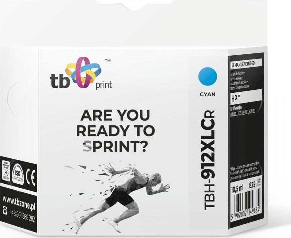 Ink TB Print Cerneală pentru HP OfficeJet Pro 8025 TBH-912XLCR CY ref.