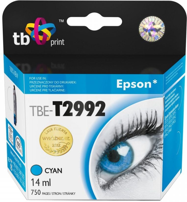 Cerneală de imprimare TB Cerneală compatibilă Epson T2992 Cyan (TBE-T2992)