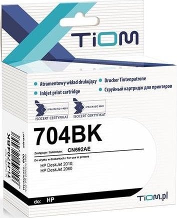 Tiom Ink Cerneală Thiom pentru HP 704BK | CN692AE | 15 ml | negru