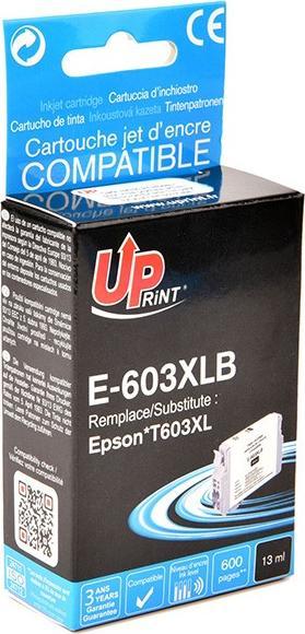 Cerneală UPrint Cerneală/cerneală compatibilă UPrint cu C13T03A14010, 603XL, negru, 600s, 13ml, E-603XLB, pentru Epson Expression Home XP-2100, 2105, 3100,