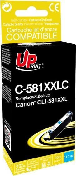 Cerneală UPrint Cerneală/cerneală compatibilă UPrint pentru CLI-581C XXL, cyan, 11,7 ml, C-581XXLC, capacitate foarte mare, pentru Canon PIXMA TR7550, TR8550, TS6150