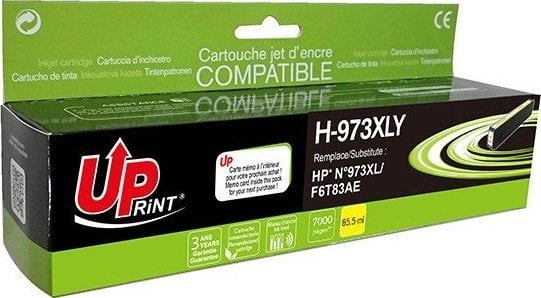 Cerneală UPrint Cerneală/cerneală compatibilă UPrint pentru F6T83AE, HP 973X, galben, 7000s, 86 ml, H-973XLY, pentru HP PageWide Pro 452, Pro 477