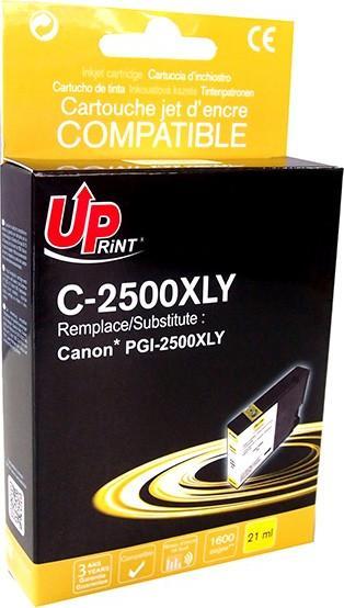 Cerneală UPPrint Cerneală/cerneală compatibilă UPPrint cu PGI 2500XL, galben, 1600s, 21ml, C-2500XLY, pentru Canon MAXIFY iB4050, MB5050, MB5350