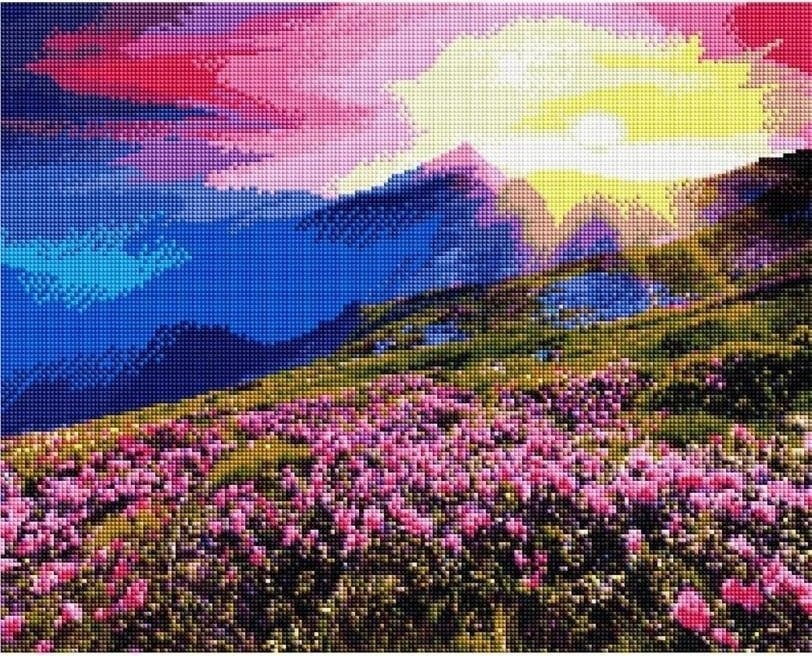 Mozaicul Diamond Hobby - Valea Florilor 40x50cm