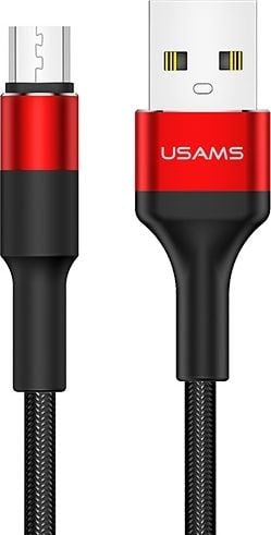 U5 cablu împletit micro USB 2A 1.2m roșu-SJ224 US -SJ224USB02