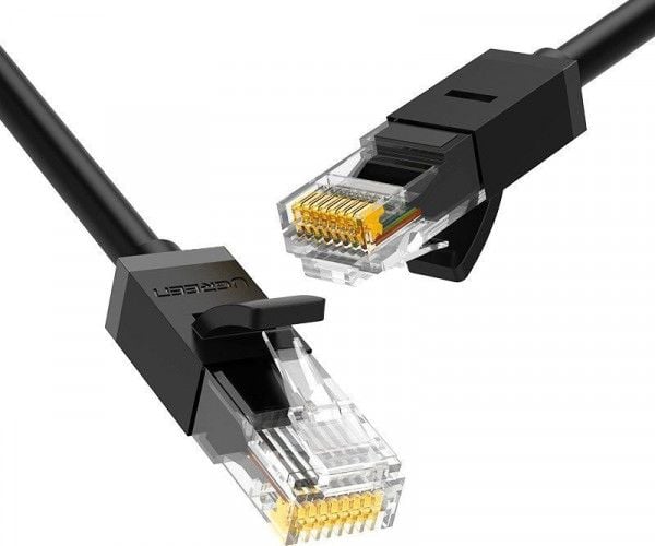 Cablu de retea rotunjit UGREEN Ethernet RJ45, Cat.6, UTP, 10m, negru