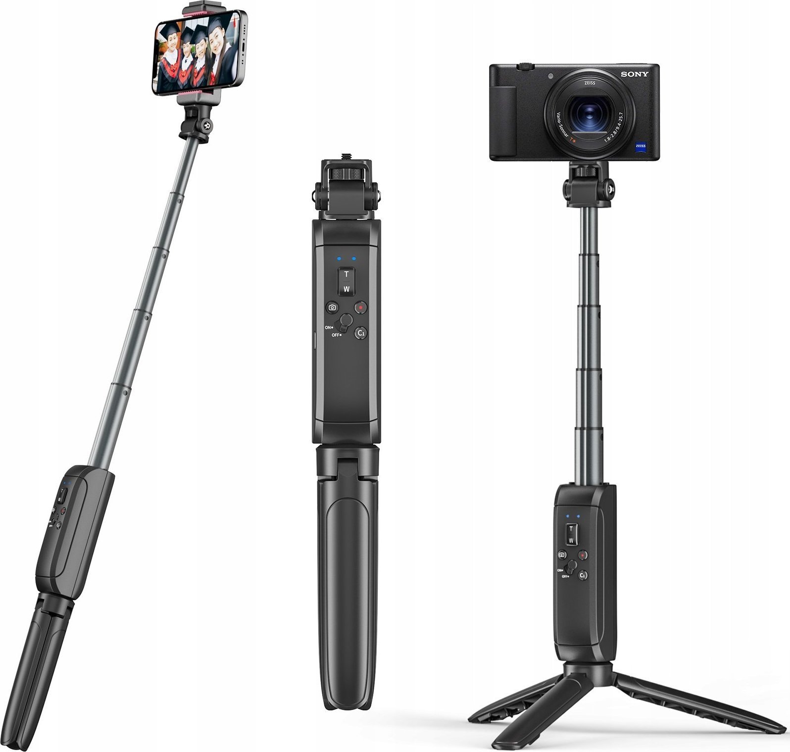 Ulanzi Trepied Trepied Monopied SELFIE STICK + ZOOM FOCUS PILOT pentru Cameră Telefon / ULANZI MT-40