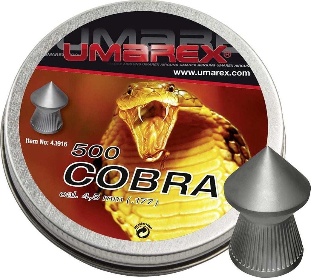 Umarex Śrut diabolo Cobra Pointed Ribbed 4.5mm 500szt.