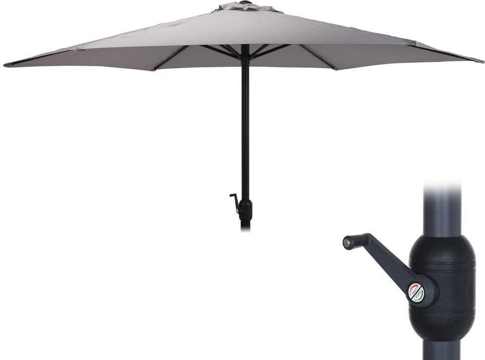 Umbrela de gradina Ambiance cu manivela Gri 260x245 cm