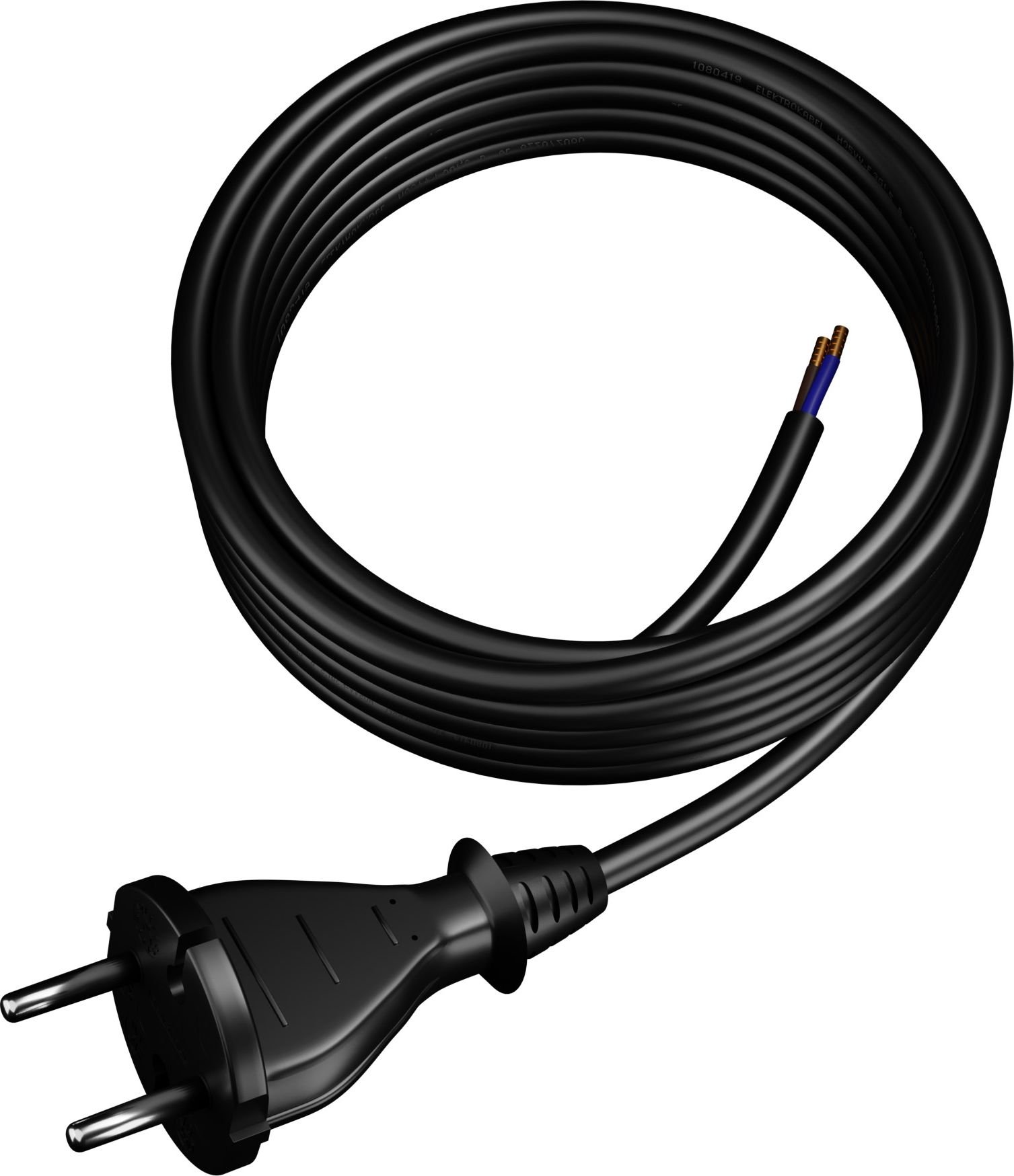 Un cablu cu un dop PP-21 b / u 5m H05RR-F 2x1.5 (W-97196)