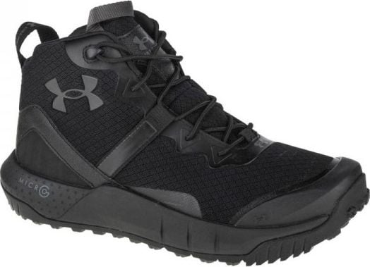 Under Armour, Ghete cu logo, pentru trekking Micro G Valsetz, Negru, 12