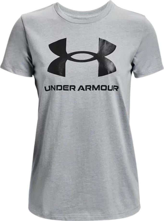 Under Armour, Tricou lejer pentru antrenament Sportstyle Graphic, Gri melange, L