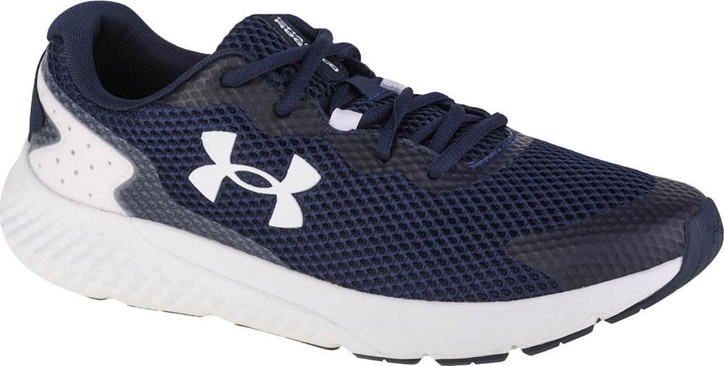 Under Armour, Pantofi pentru alergare Charged Rogue 3, Alb, Bleumarin inchis, 9