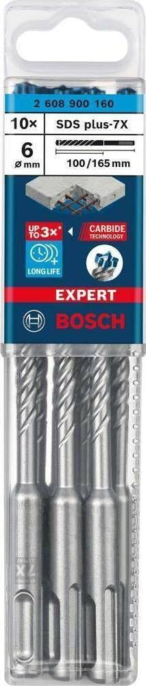 Unelte electrice Bosch SDS plus-7X burghiu 6x100x165mm 10buc - 2608900160 GAMA EXPERT