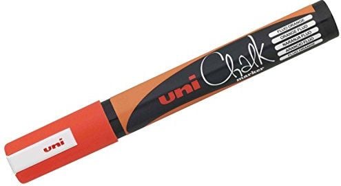 Marker creta Uni-ball Chalk PWE-5M orange fluorescent