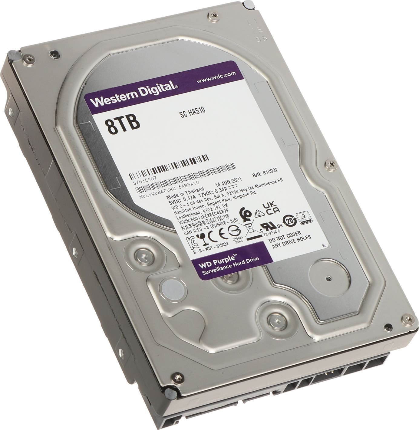 Hard Disk-uri server - Unitate server WD Purple 8TB 3,5 inchi SATA III (6Gb/s) (HDD-WD84PURU)