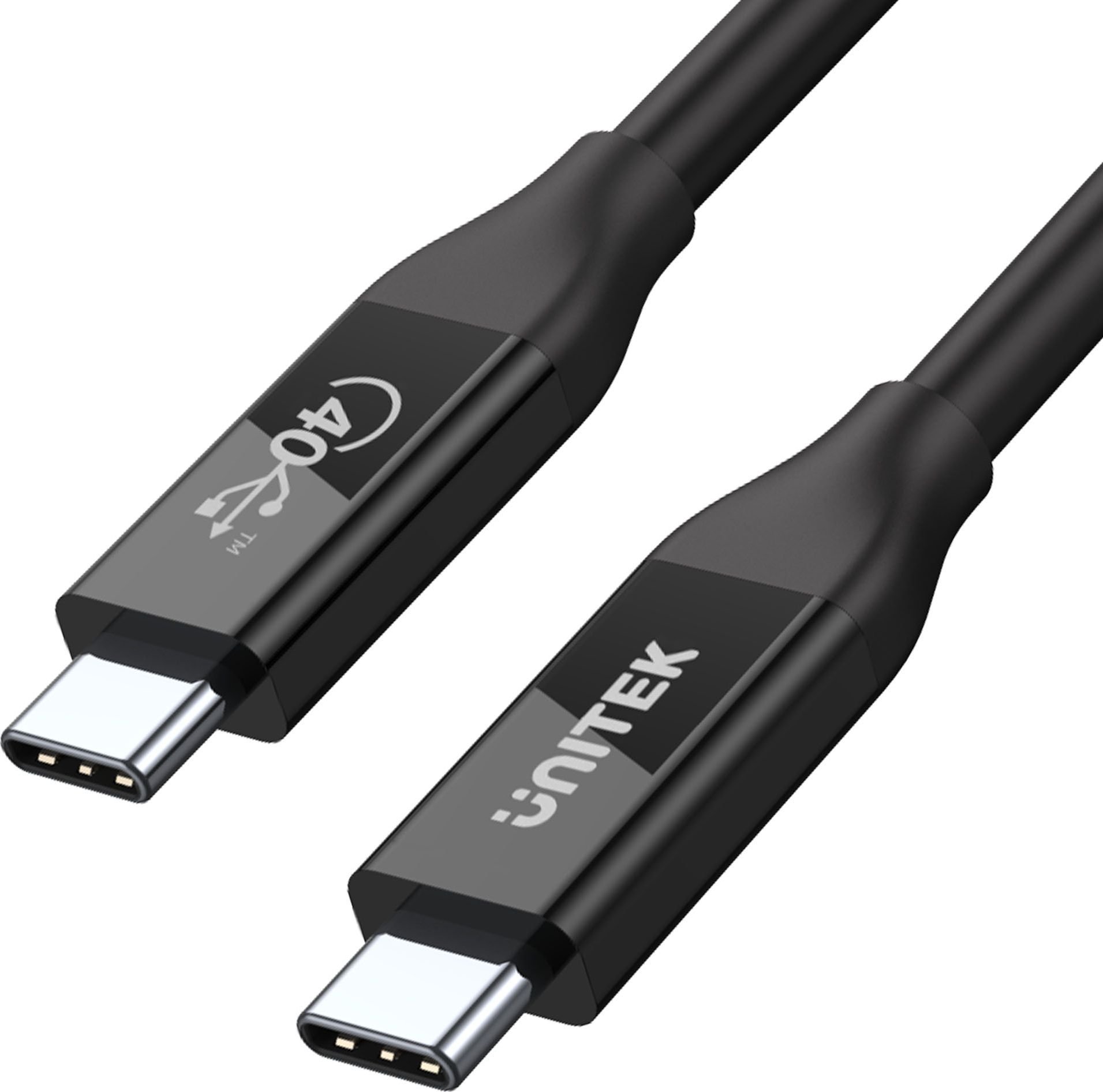 Unitek USB-C - Cablu USB-C USB 0,8 ​​m negru (C14100BK-0,8M)